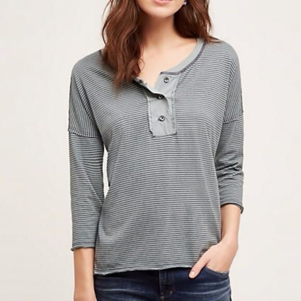 Faded striped green tee